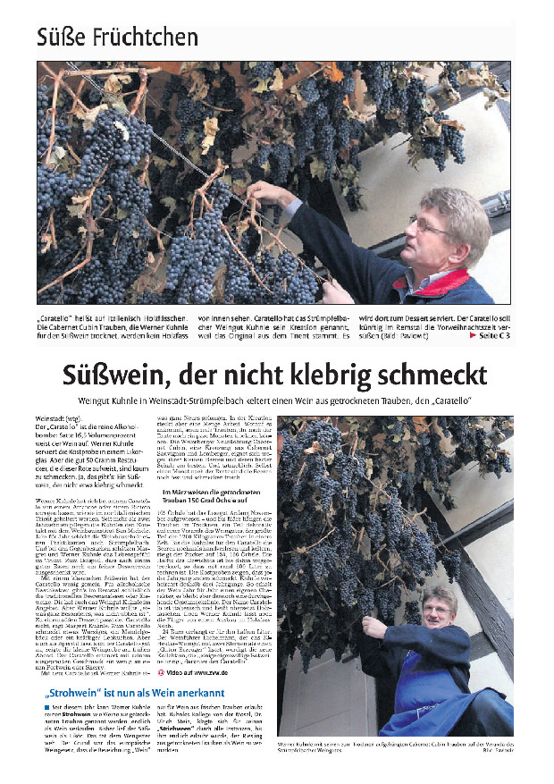 Süßwein, der nicht klebrig schmeckt